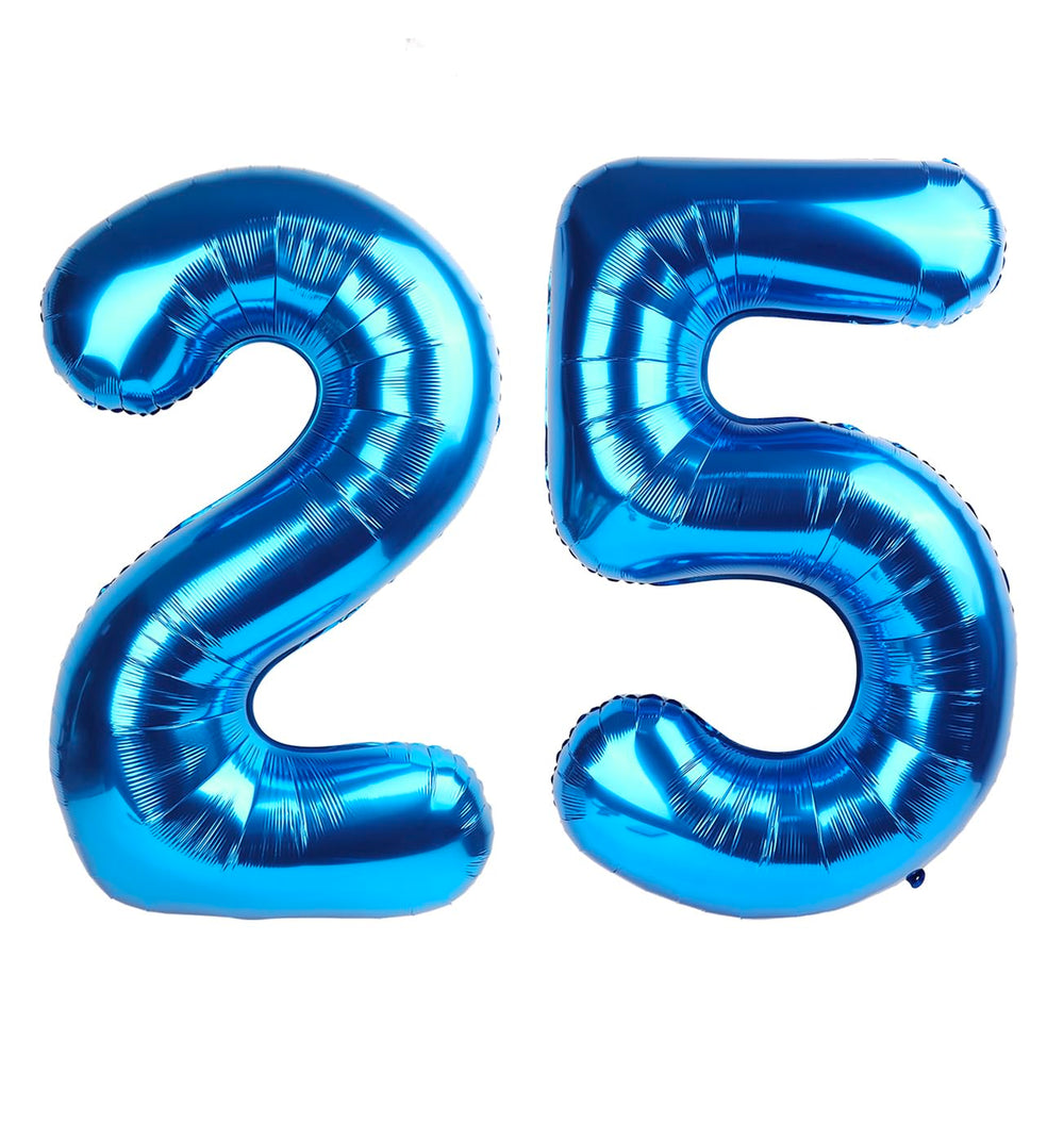 Enyeopd Number 25 balloons in dark blue, 40 inch height, ideal for milestone photos.
