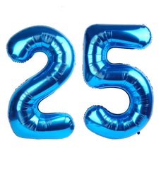 Enyeopd Number 25 balloons in dark blue, 40 inch height, ideal for milestone photos.