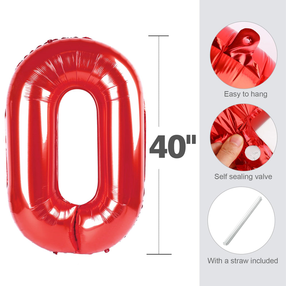 Enyeopd durable numeral balloon with smooth surface and vibrant color