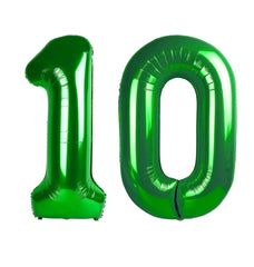 Enyeopd 40 inch dark green number 10 balloon for milestone celebrations and elegant decor.