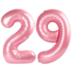 Enyeopd number balloons 40inch pearl pink setup for quick party transformation.