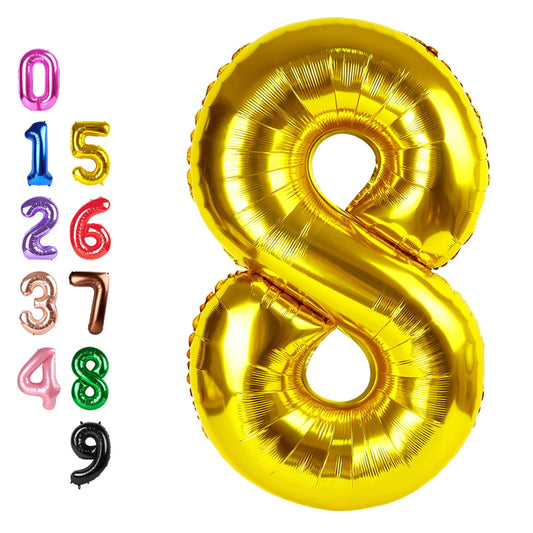Enyeopd gold 40 inch number balloon for stylish birthday decor