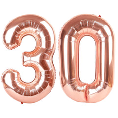 Enyeopd rose gold 30-number balloons photo prop for capturing memories.