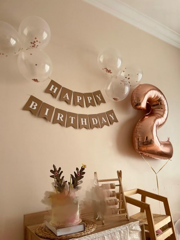 Enyeopd rose gold balloons easy to hang or stack for instant decor.