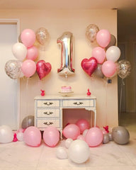 Enyeopd silver 12-number balloons for milestones, perfect photo displays.