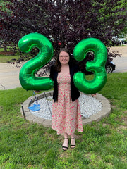 Enyeopd two-piece 40-inch number balloons pack for quick setup.