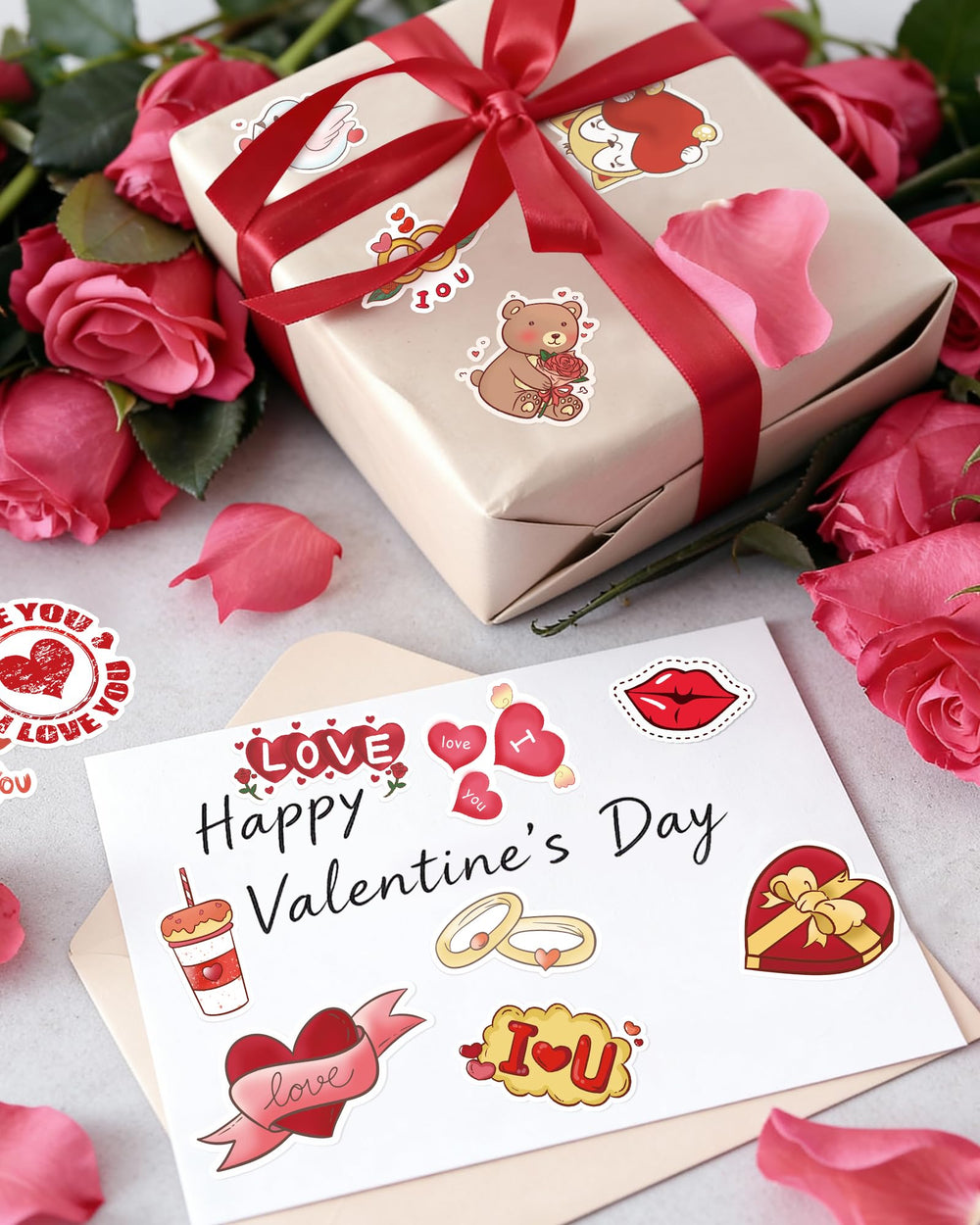 Eoaod scrapbooking Valentine stickers enrich journals and memory books