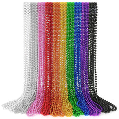 EOBOH 30pc Mardi Gras beads in vibrant colors for party flair.