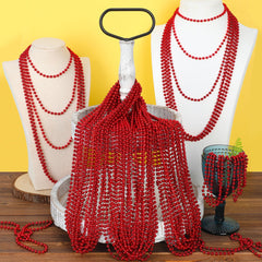 EOBOH 33-inch red necklace length suits guests of all sizes.