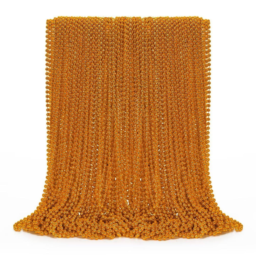 EOBOH 72-piece Mardi Gras beads in orange, ideal party favors for parades.