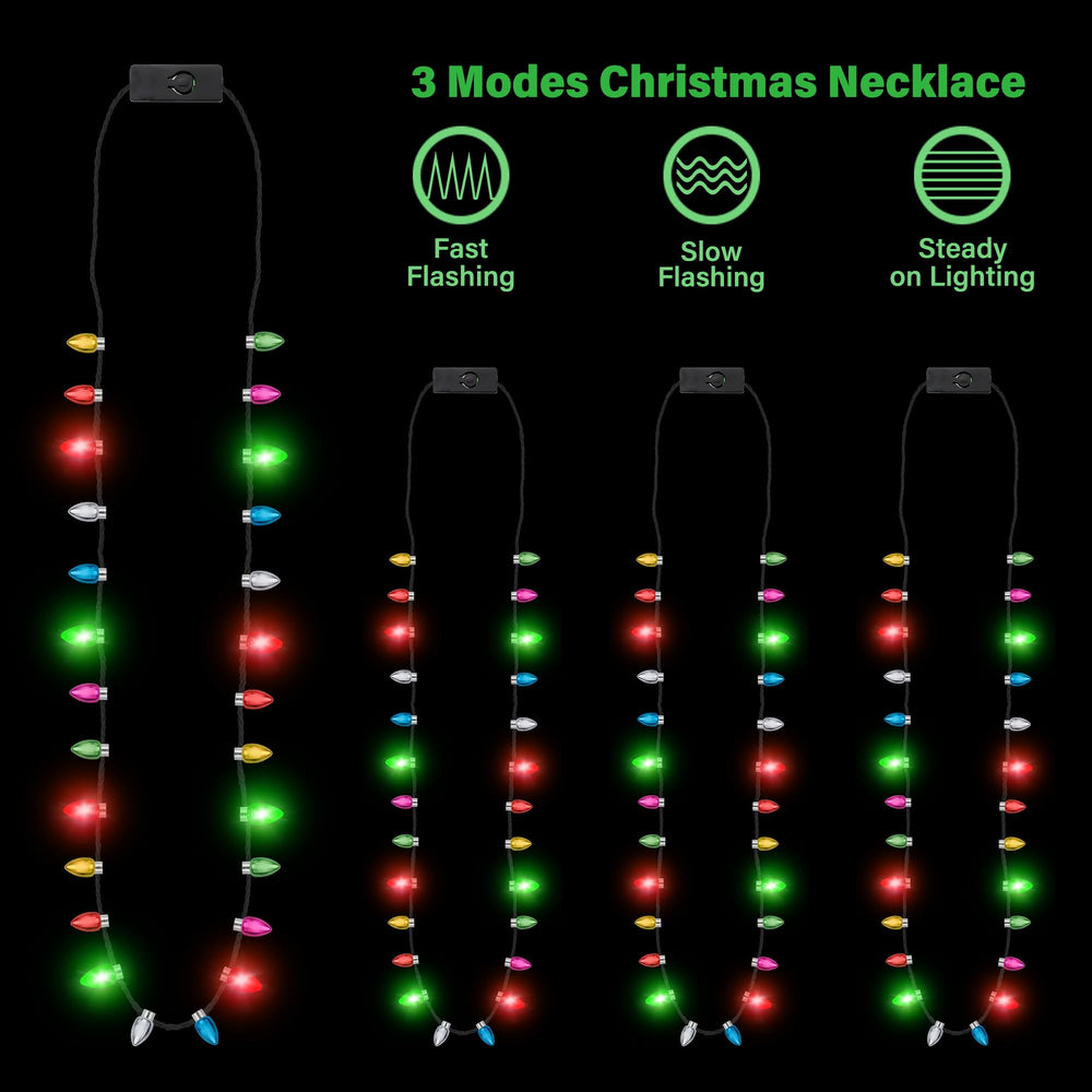 EOBOH 3-mode light necklace offers rapid blink, slow blink, or steady glow.