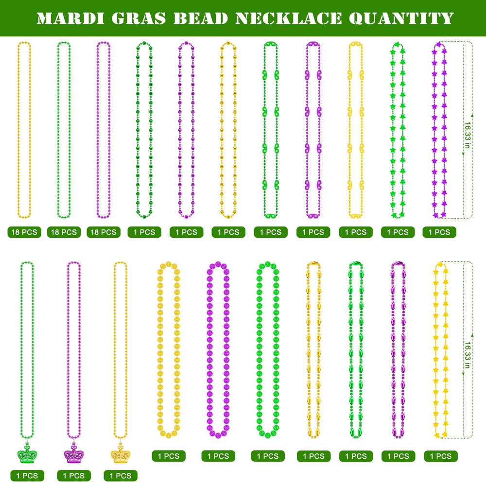 EOBOH Mardi Gras coins and masks accent beads for authentic carnival style