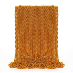EOBOH orange bead necklace, 33-inch length, perfect for festive parades and party celebrations.