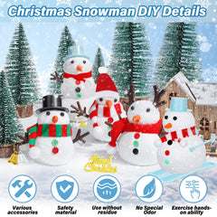 EOBOH snowman kit shows air-dry clay turning solid in 24 hours.