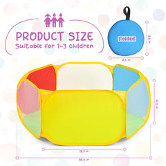 Eocolz ball pit with mesh walls, easy visibility during active play.