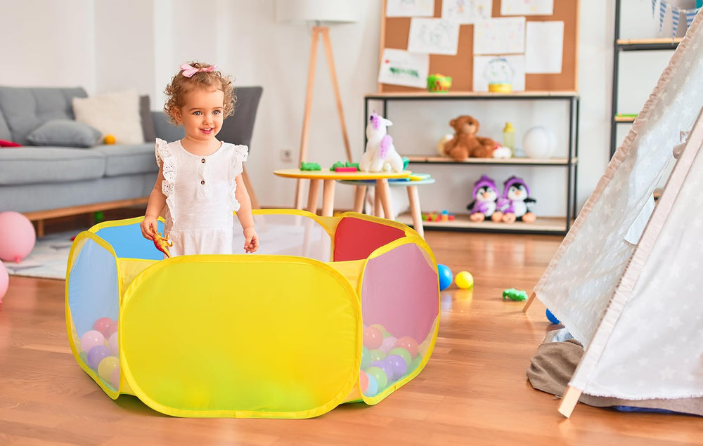 Eocolz ball pit with zipper storage, quick cleanup and tidy spaces.