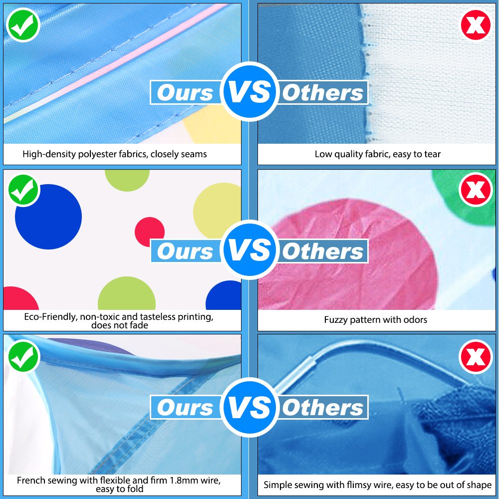 Blue ball pit with compact zipper storage bag for transport