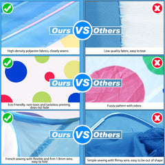 Blue ball pit with compact zipper storage bag for transport