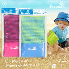 EocuSun sand-repellent mesh bag performing after splash