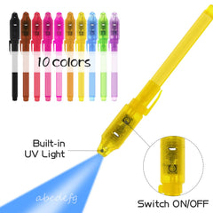 EODVICS spy pen with glow cap reveals secret notes during games.