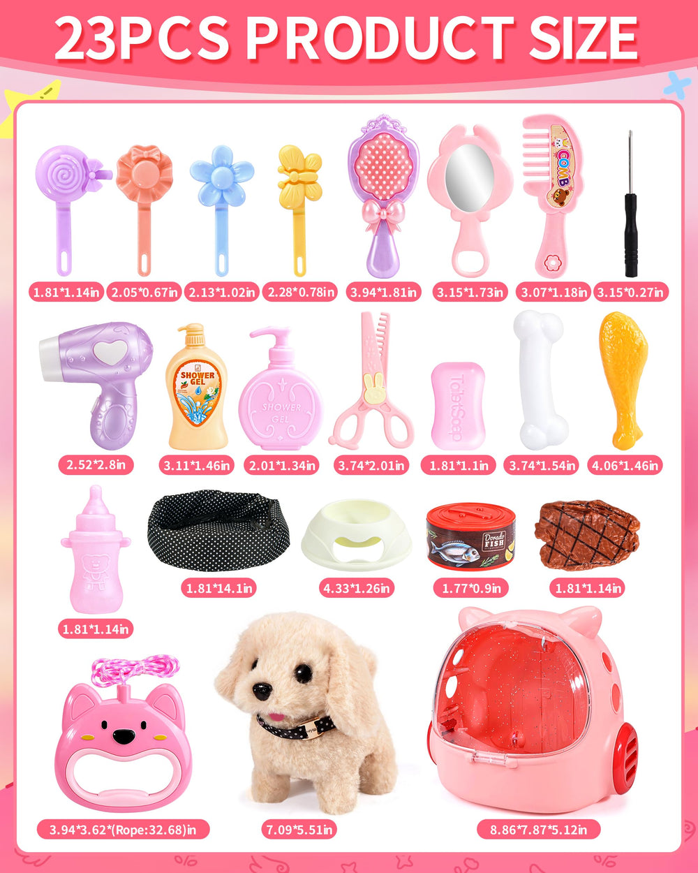 Eohemeral interactive puppy with carrier for immersive pretend play
