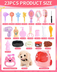 Eohemeral interactive puppy with carrier for immersive pretend play