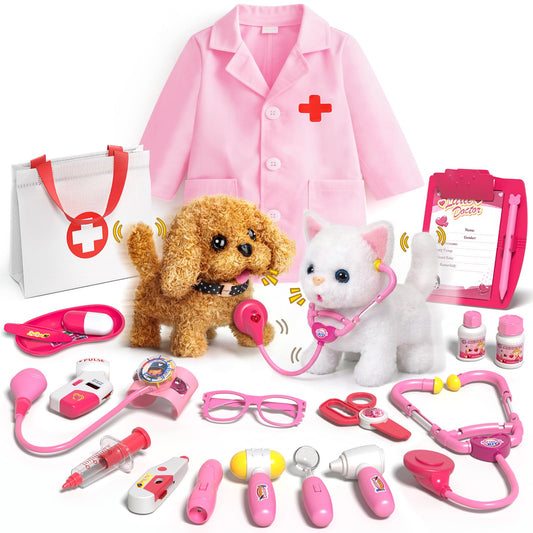 Eohemeral Pet Vet Kit dog plush for cozy role-play and empathy-building