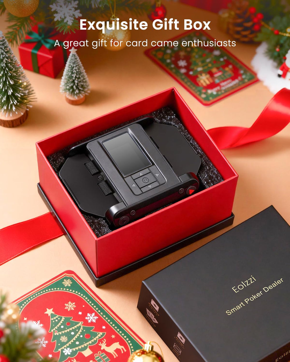 Eolzzi Black Pro gift box display suggests a thoughtful present for gaming nights.