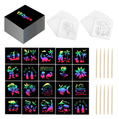 Eommmgl-180 Rainbow Scratch Paper Set packaging highlighting a gift-ready design for parties.