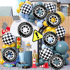 Eostankr birthday race theme balloons for boys' celebrations