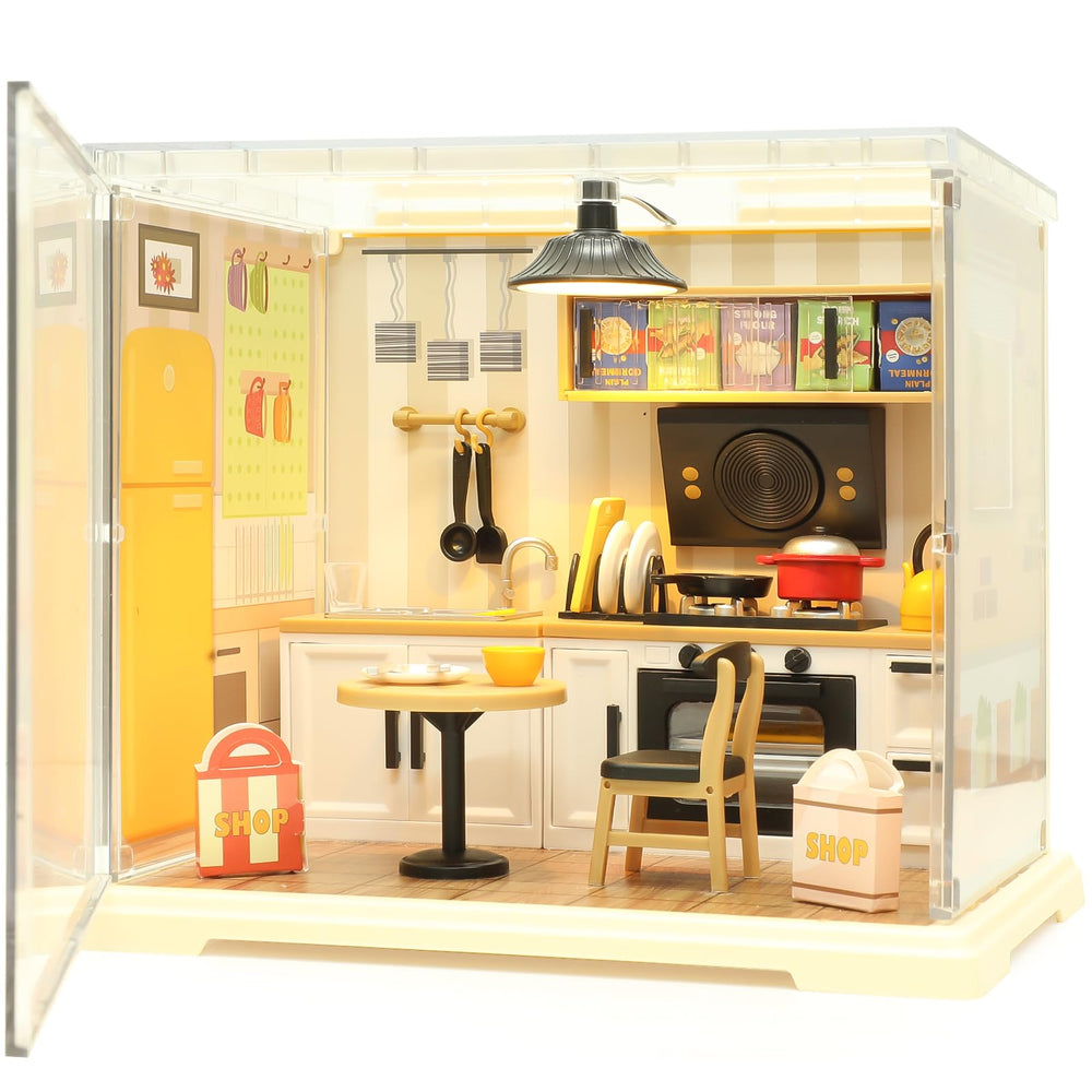 EP Exercise N Play kitchen miniature house kit with LED lighting for cozy display
