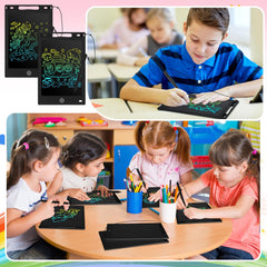 Child writing on Epakh tablet, compact 8.5-inch screen.