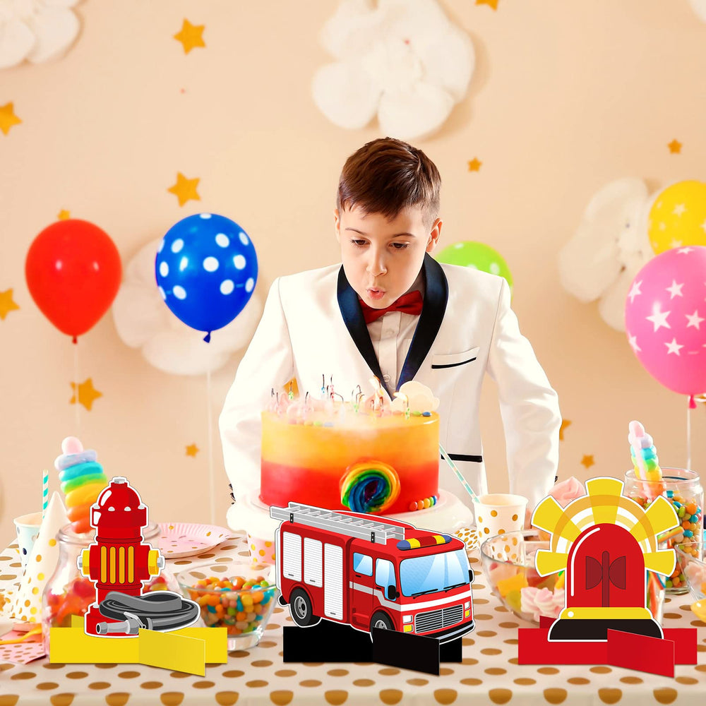 Epakh firetruck cardboard decoration with vibrant graphics for a classroom or party