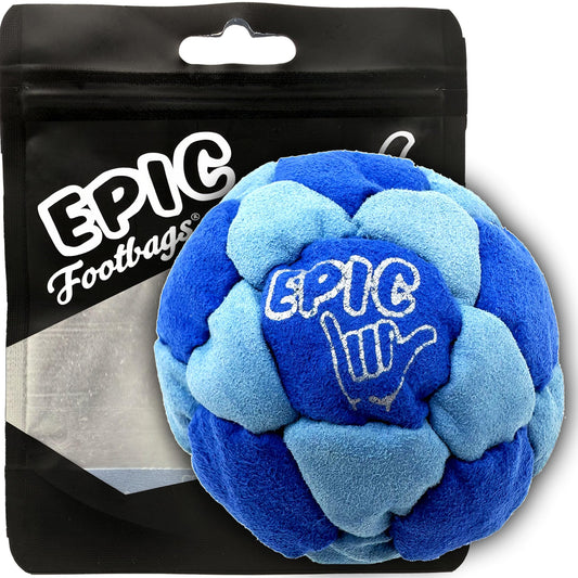 Epic Hacky Saks footbag classic front view shows compact design for quick foot control.