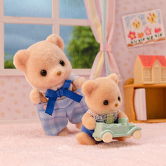 Epoch Biscuit Bear Noah enjoying active play and mini adventures around the set.