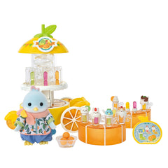 Epoch Sylvanian juice shop wagon ready for pretend juice pours and play