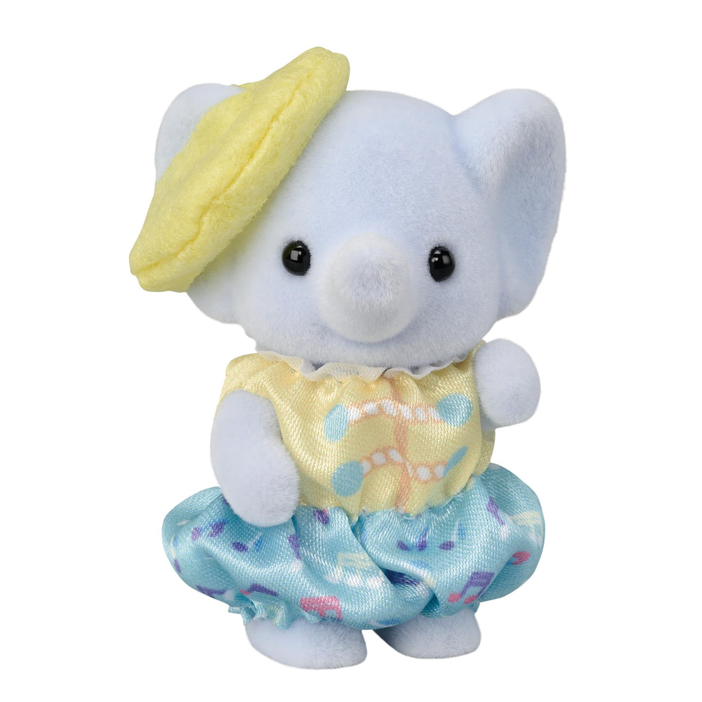Hilton the baby elephant figure supports gentle storytelling contexts.