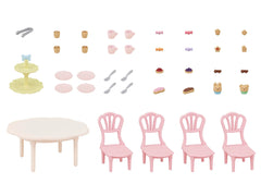 Epoch Sylvanian Families sweets party set 2-tier stand adds festive display.