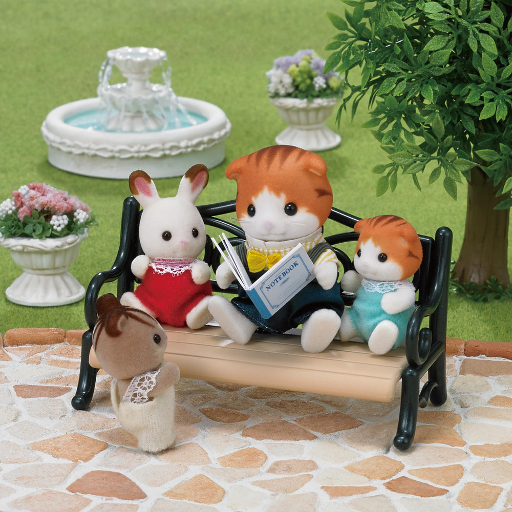 EPOCH Maple Cat Girl with flowers for garden pretend play.