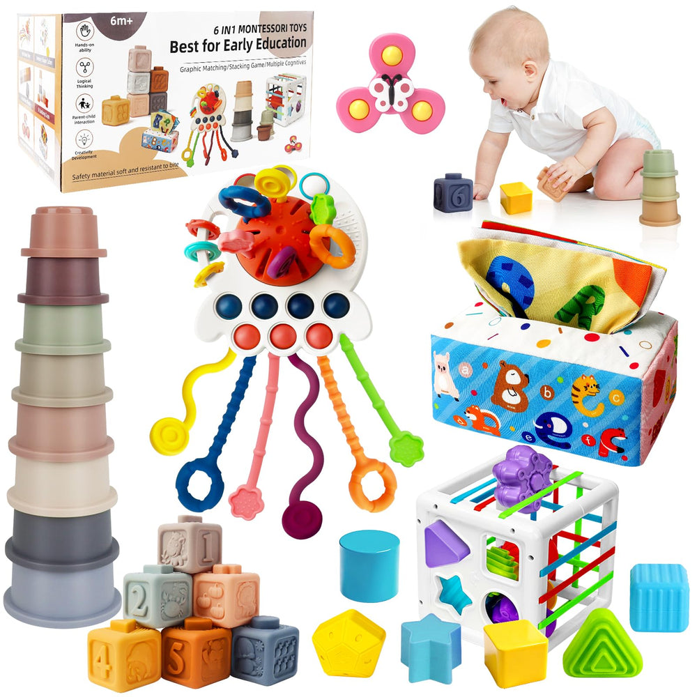 Epogg sensory bin with shape sorting toys promotes tactile exploration and early cognitive skills.