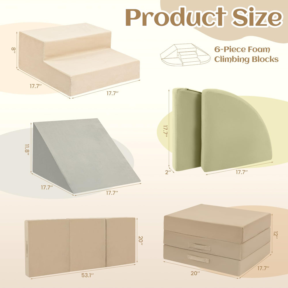 Erament tri-fold mat-climber for safe tummy-time and crawl practice