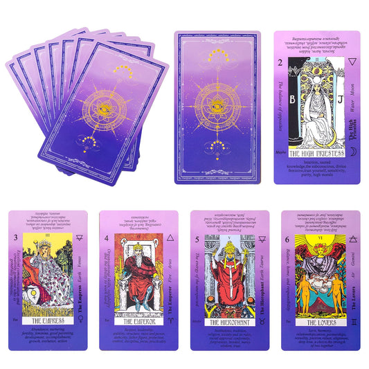 Erbacan tarot beginners deck with 78 cards for guided readings.