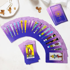Erbacan velvet pouch keeps the tarot set portable and protected.