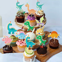 Ercadio dinosaur cupcake topper design G ideal for kids' party dessert displays