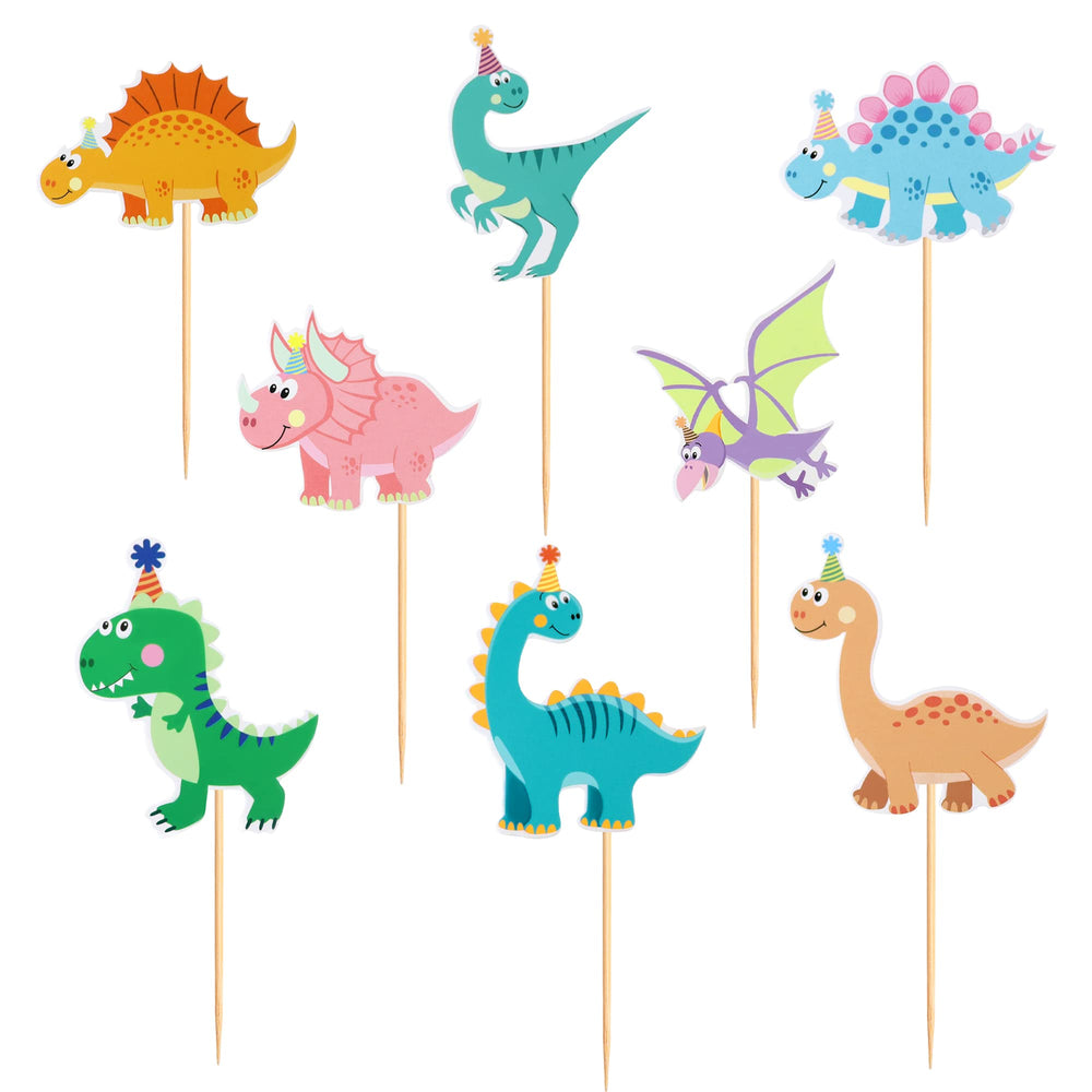 Ercadio dinosaur cupcake topper design H coordinates dessert décor with playful energy