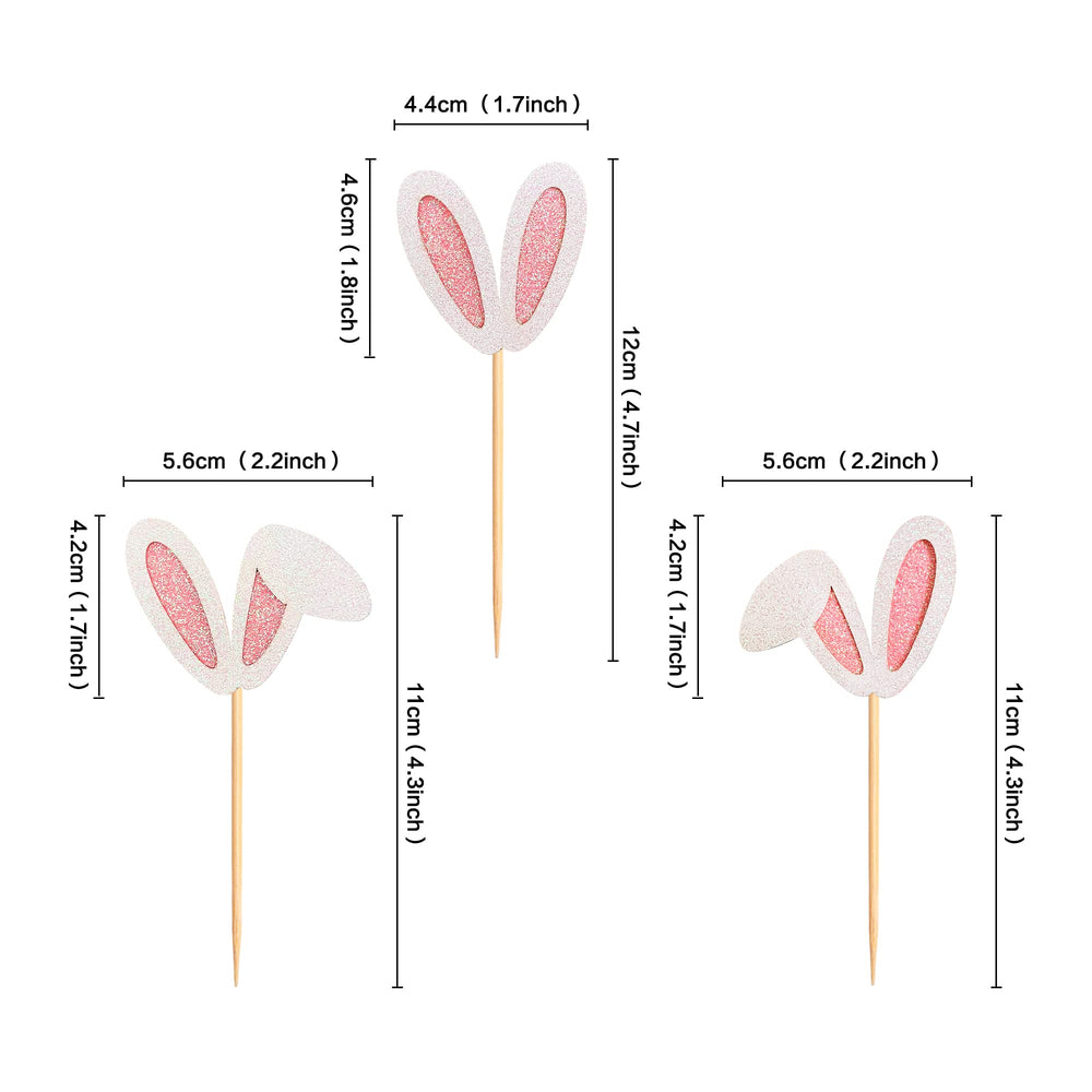 Ercadio cupcake picks featuring bunny ears add festive charm to cupcakes