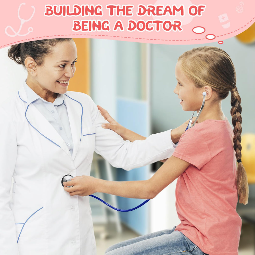 ERDOGLY Kids Stethoscope durable-material design withstands long-lasting pretend play sessions.