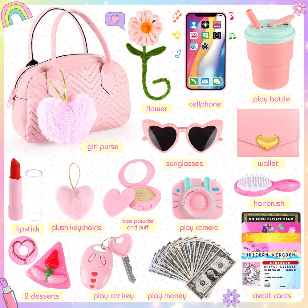 ERHAICAT Play Purse sunglasses highlight fashion-inspired pretend adventures.