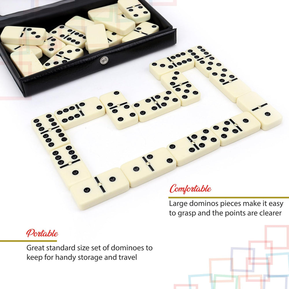 ERLLE double six tiles close-up showing durable rivets and smooth surface.