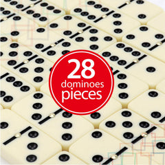 ERLLE travel-friendly dominoes setup for on-the-go entertainment.